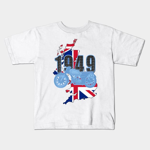 Motorcycling World Championship 1949 Kids T-Shirt by DymSportswear